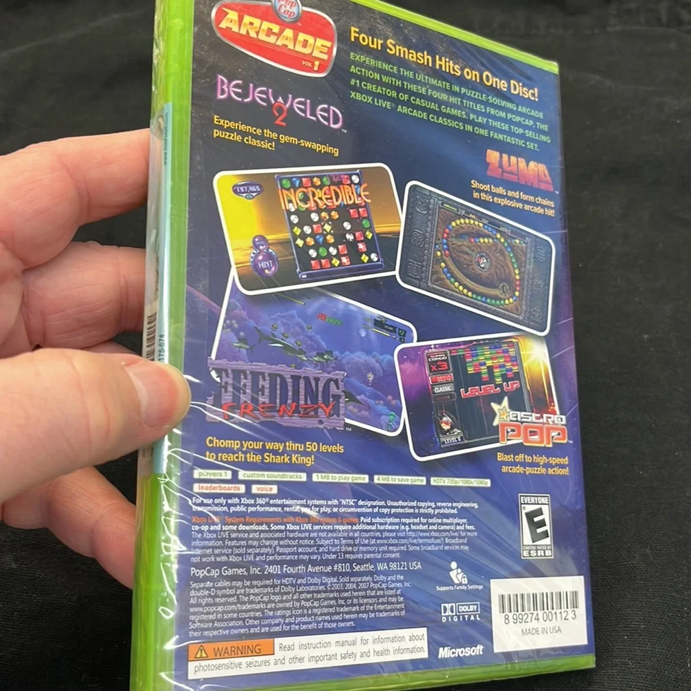Pop Cap Arcade Vol. 1 - video game - XBox 360 - Still Sealed! (2007)
